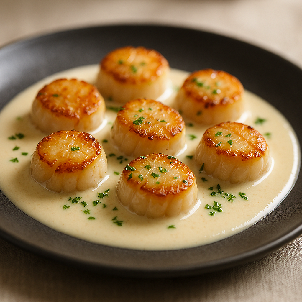 Noix de St-Jacques à la crème